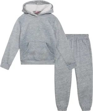 Real Love Toddler Girls' Jogger Set - 2 Piece Soft Fleece Pullover Hoodie and Jogger Pants for Little Girls (2T-6)