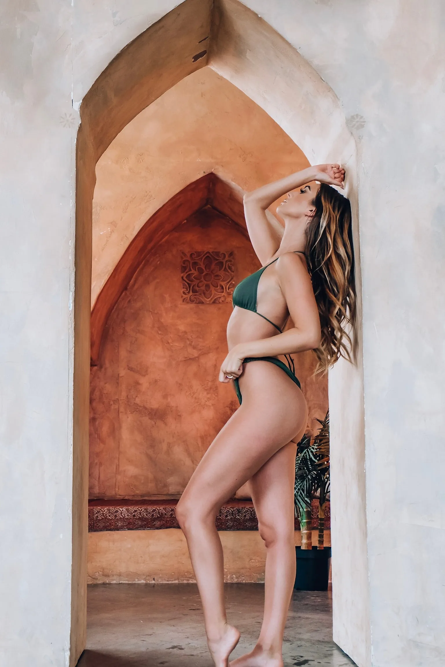 Reversible Ribbed Bikini Bottoms - Olive