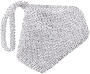 Rhinestone Purse for Women Clutch Bag Crossbody Phone Holder Stylish Evening Handbag for Women