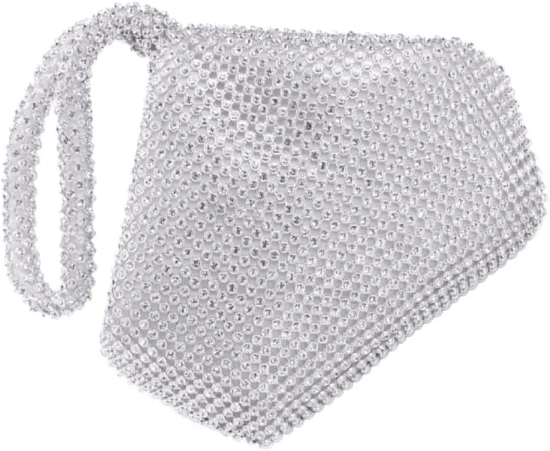 Rhinestone Purse for Women Clutch Bag Crossbody Phone Holder Stylish Evening Handbag for Women