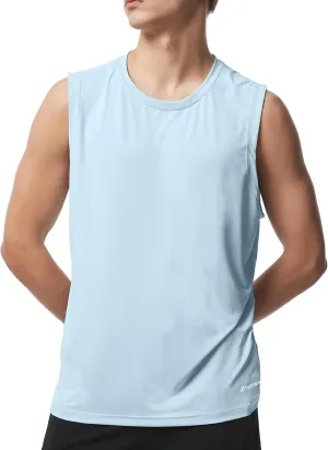 Riverruns Men's Sleeveless Tank Tops Quick Dry Workout Shirts for Gym Fitness Running Beach Swim
