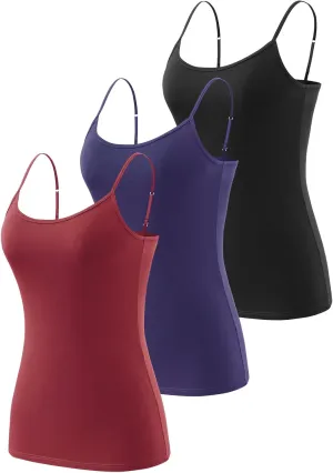 Rosyline Cotton Camisole for Women Adjustable Spaghetti Strap Tank top Basic Cami Undershirt