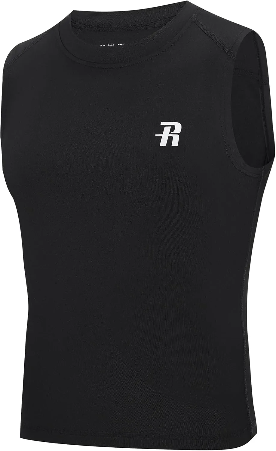 Runhit Boys Sleeveless Compression Shirt Kids Athletic Tank Tops Youth Quick Dry Undershirt for Football Basketball