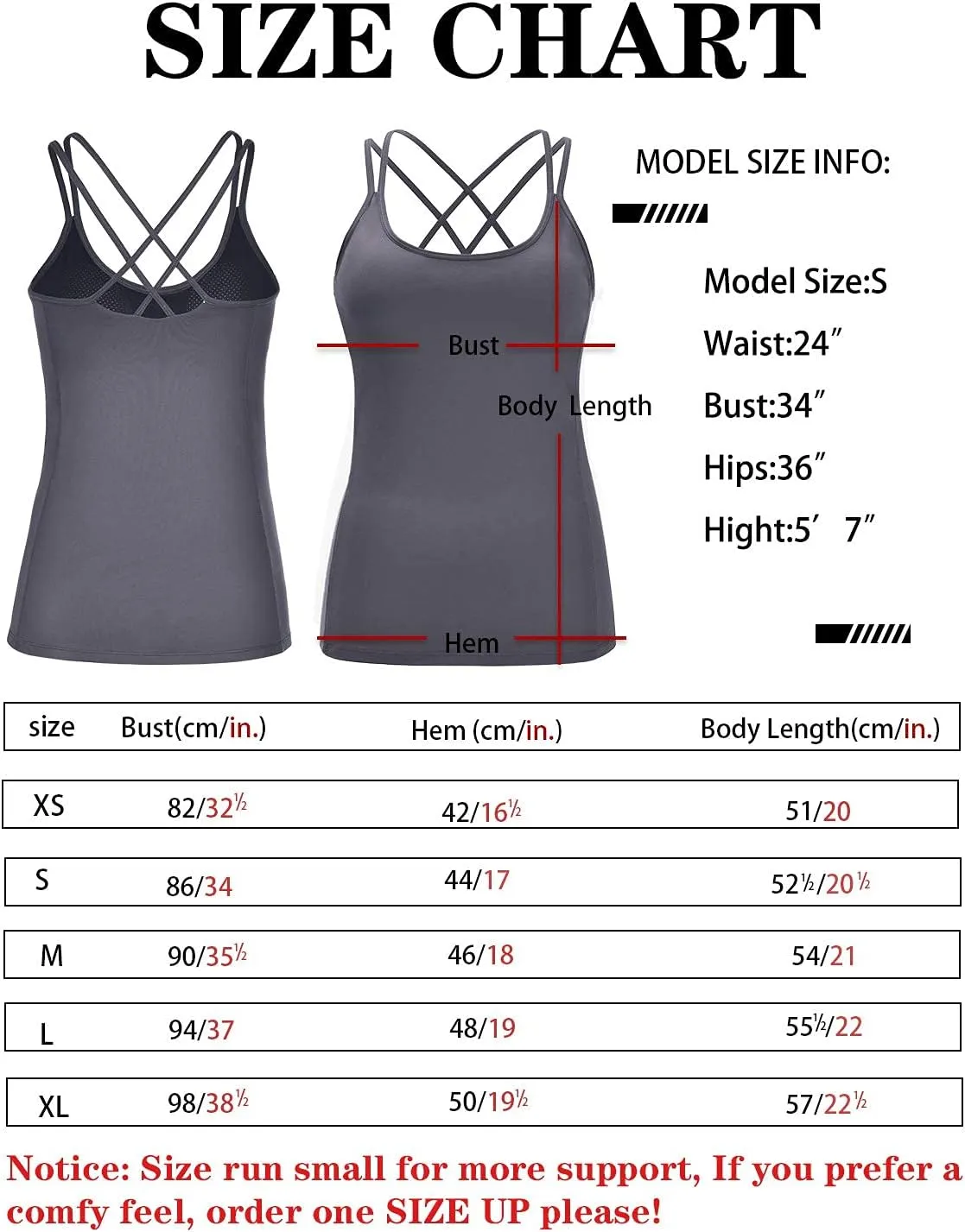RUNNING GIRL Yoga Tank Tops for Women Built in Shelf Bra B/C Cups Strappy Back Activewear Workout Compression Tops