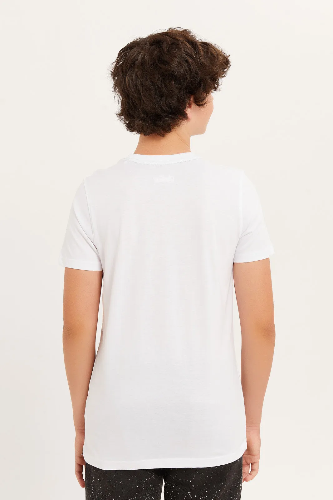 Senior Boys White Balck Panther T-Shirt