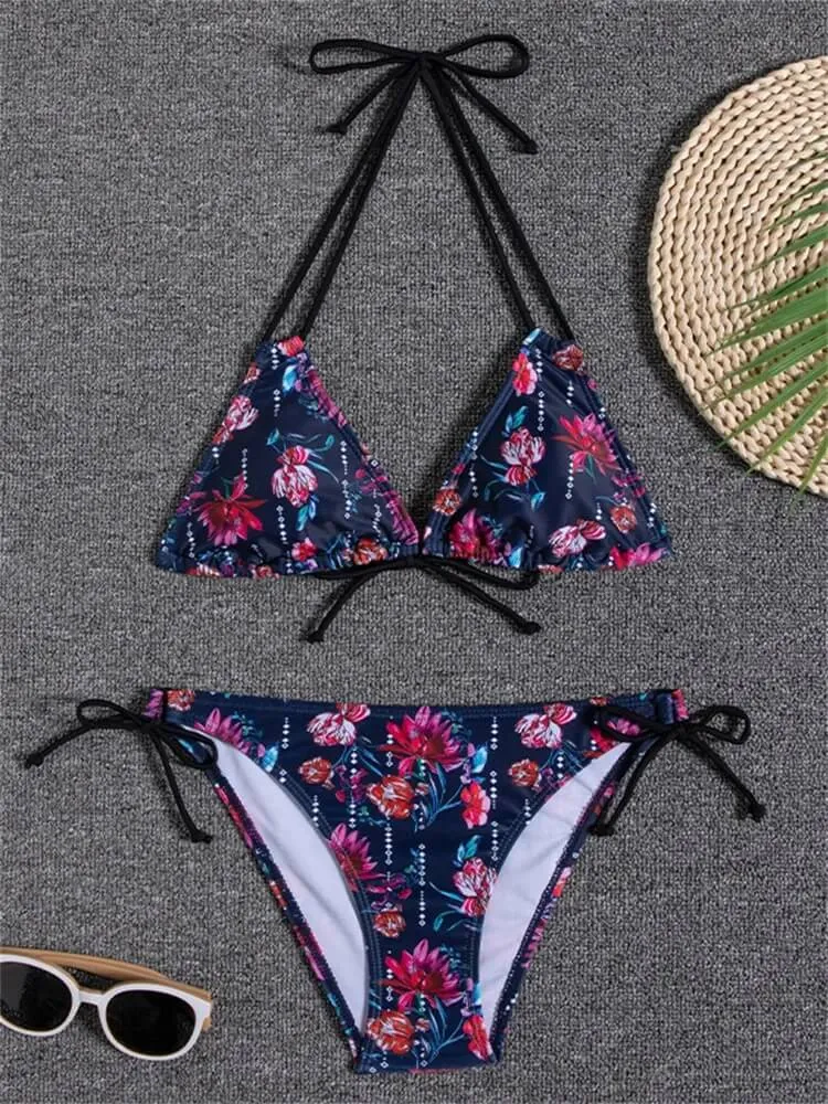 Sexy Ladies Bikinis with Prints / Female Two Piece Swimsuit - SF1086