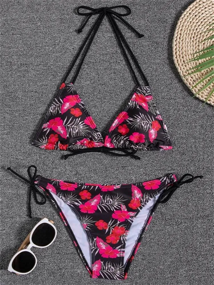 Sexy Ladies Bikinis with Prints / Female Two Piece Swimsuit - SF1086