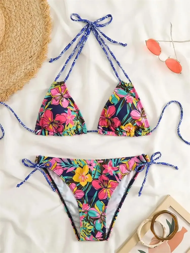 Sexy Ladies Bikinis with Prints / Female Two Piece Swimsuit - SF1086