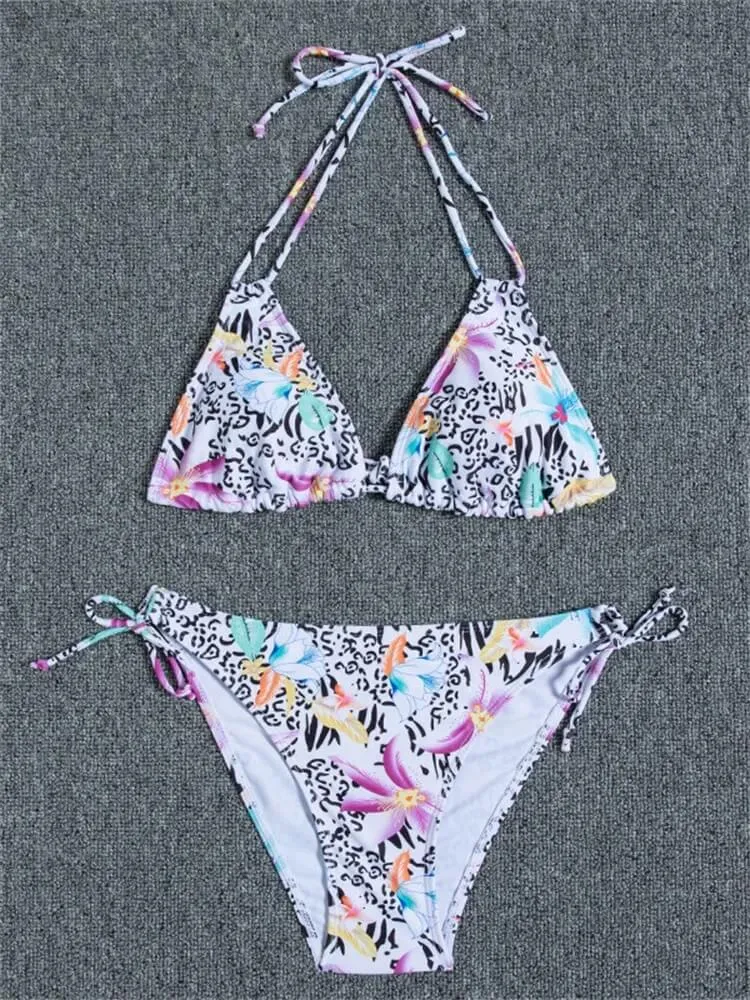 Sexy Ladies Bikinis with Prints / Female Two Piece Swimsuit - SF1086
