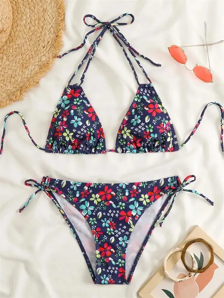 Sexy Ladies Bikinis with Prints / Female Two Piece Swimsuit - SF1086