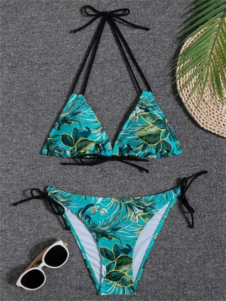 Sexy Ladies Bikinis with Prints / Female Two Piece Swimsuit - SF1086