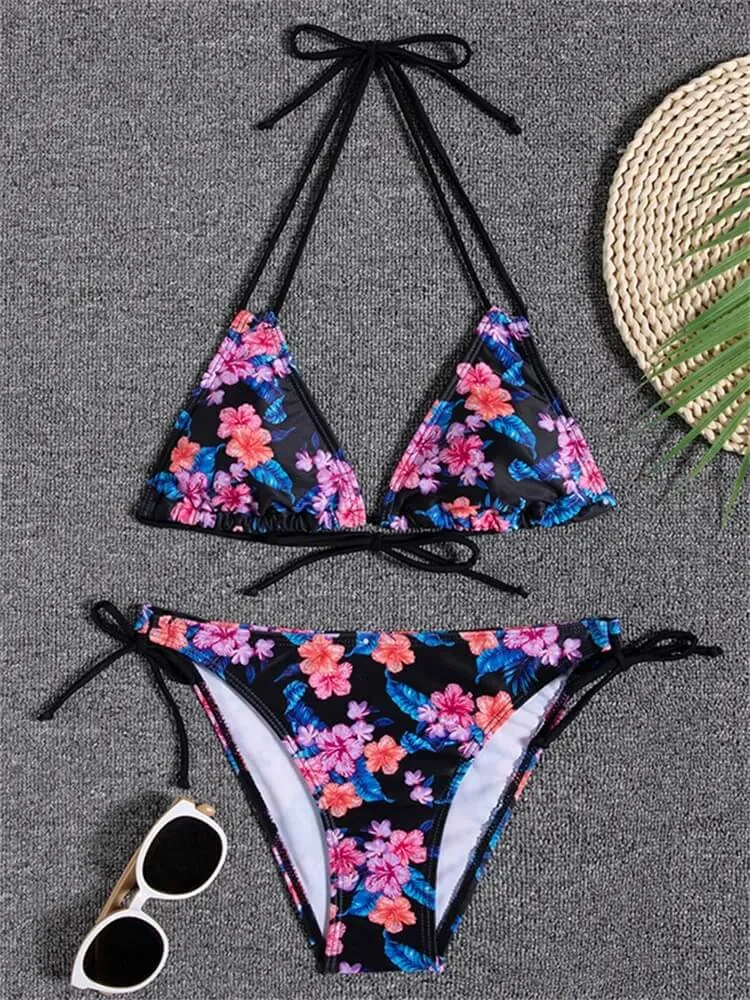 Sexy Ladies Bikinis with Prints / Female Two Piece Swimsuit - SF1086