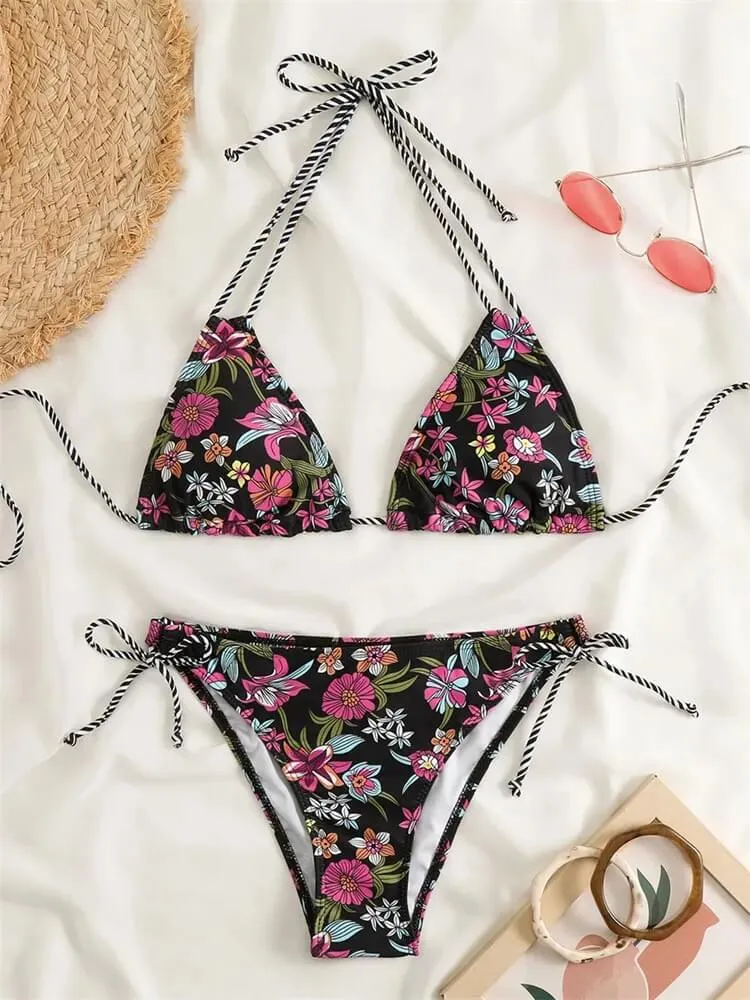 Sexy Ladies Bikinis with Prints / Female Two Piece Swimsuit - SF1086
