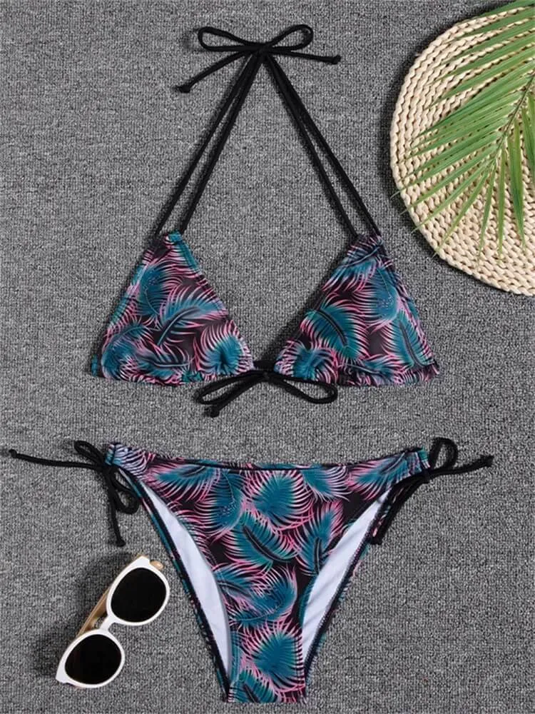 Sexy Ladies Bikinis with Prints / Female Two Piece Swimsuit - SF1086