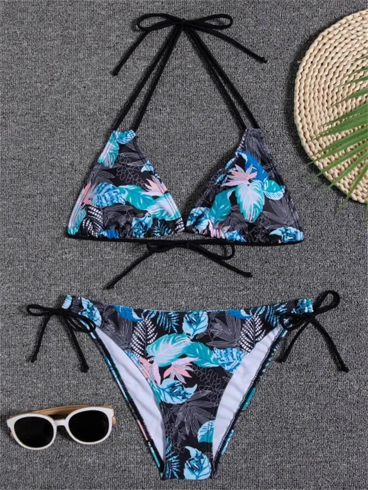 Sexy Ladies Bikinis with Prints / Female Two Piece Swimsuit - SF1086