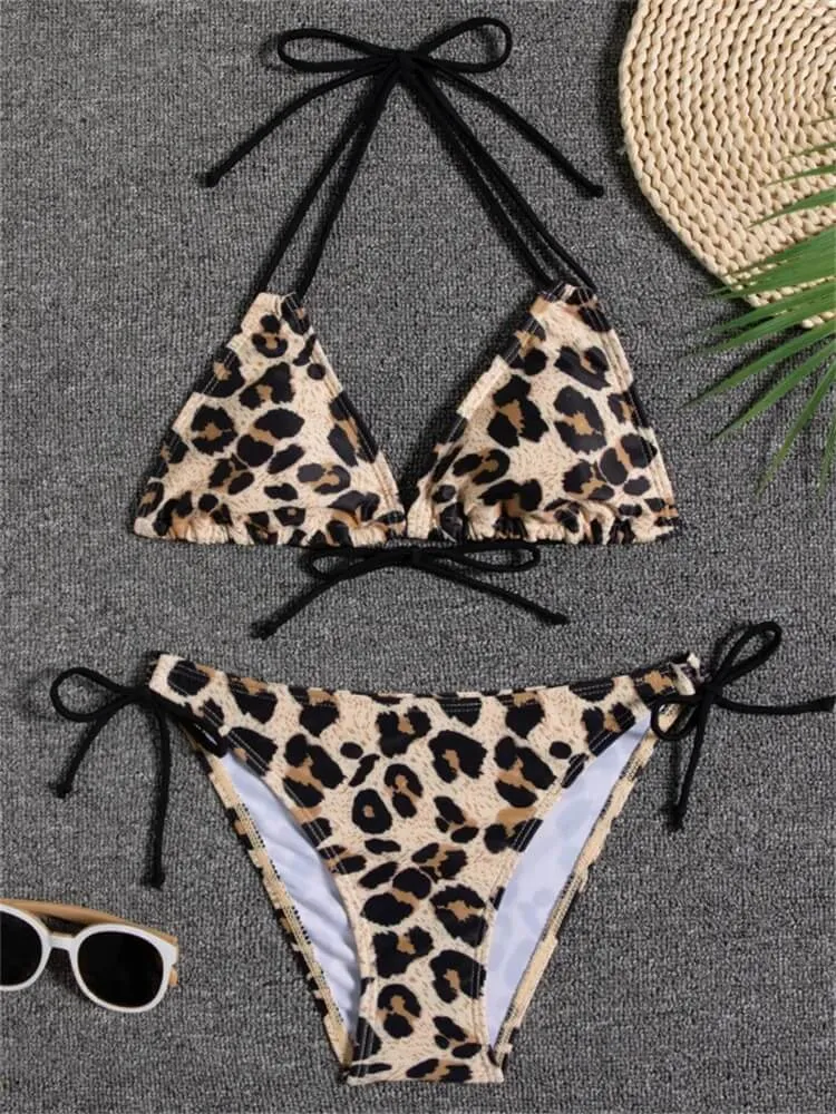 Sexy Ladies Bikinis with Prints / Female Two Piece Swimsuit - SF1086