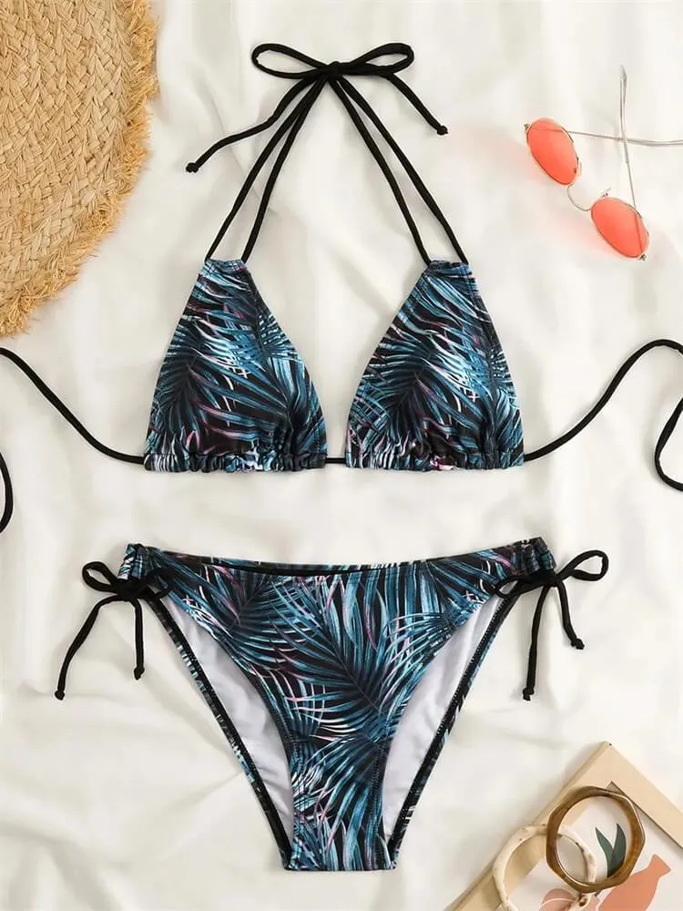 Sexy Ladies Bikinis with Prints / Female Two Piece Swimsuit - SF1086