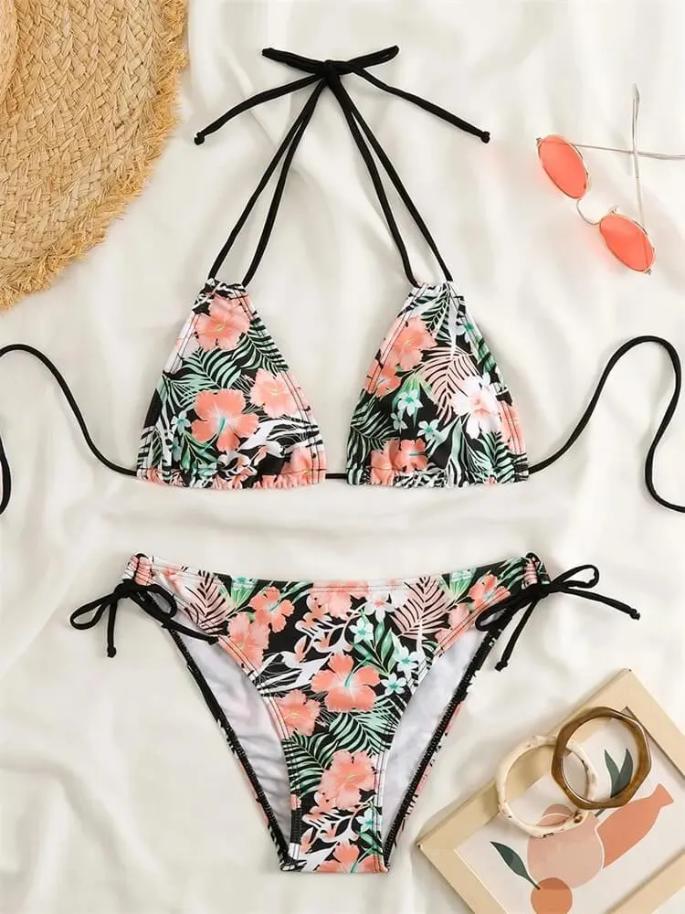 Sexy Ladies Bikinis with Prints / Female Two Piece Swimsuit - SF1086