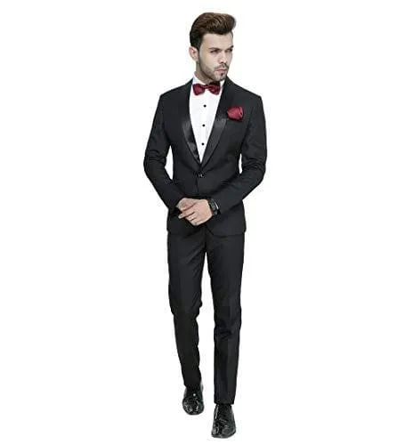 Shawl Collar One Button Slim Fit Tuxedo Suit