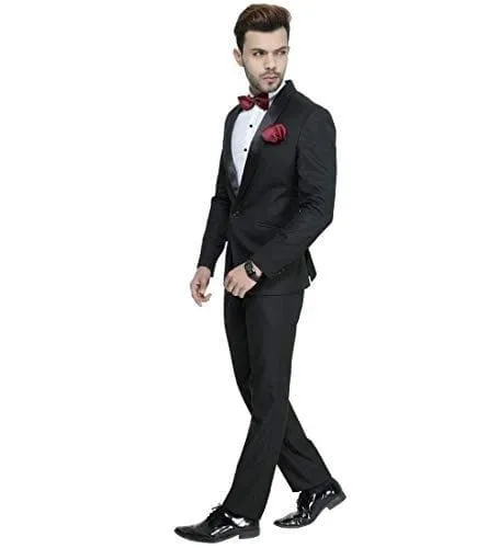 Shawl Collar One Button Slim Fit Tuxedo Suit