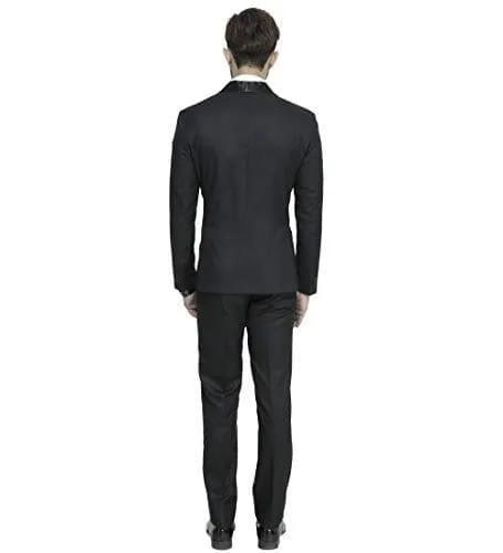 Shawl Collar One Button Slim Fit Tuxedo Suit