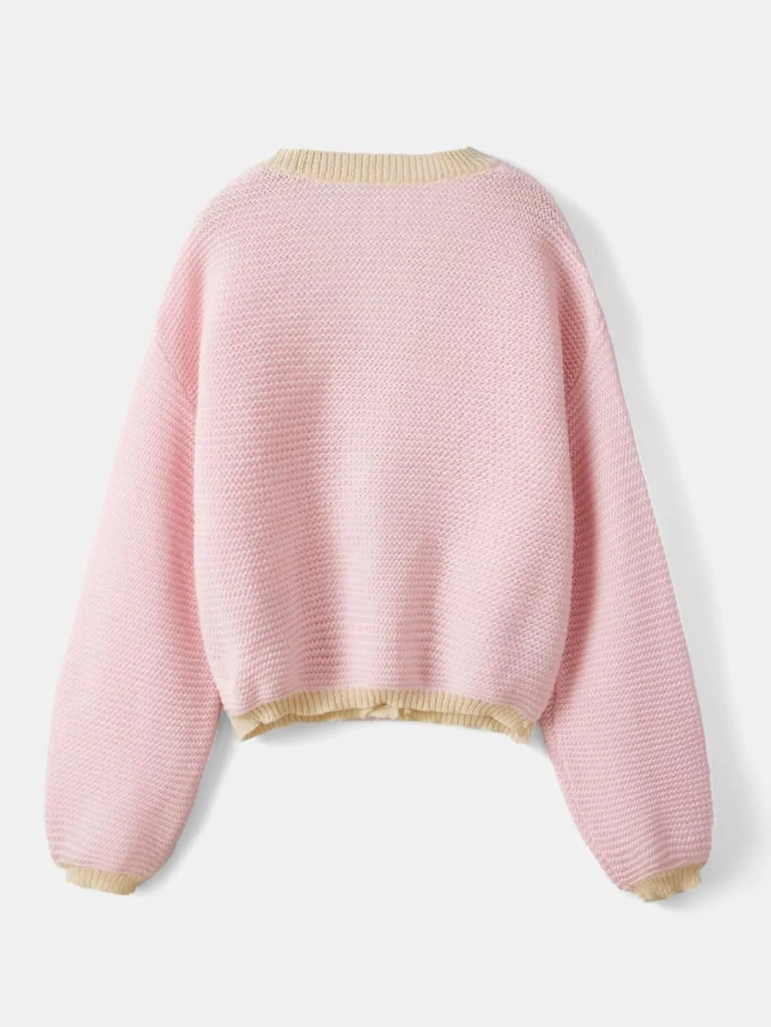 SHENHE Women's Plus Size Strawberry Cardigan Crochet Bell Sleeve Button Down Baggy Cute Sweater Cardigan