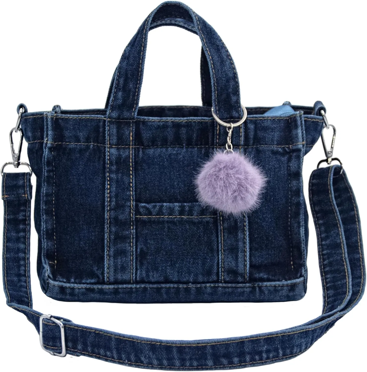 SoonerCozer Crossbody Denim Purse Fashion Small Hobo Bag Stylish Handbag Tote Bag for Women