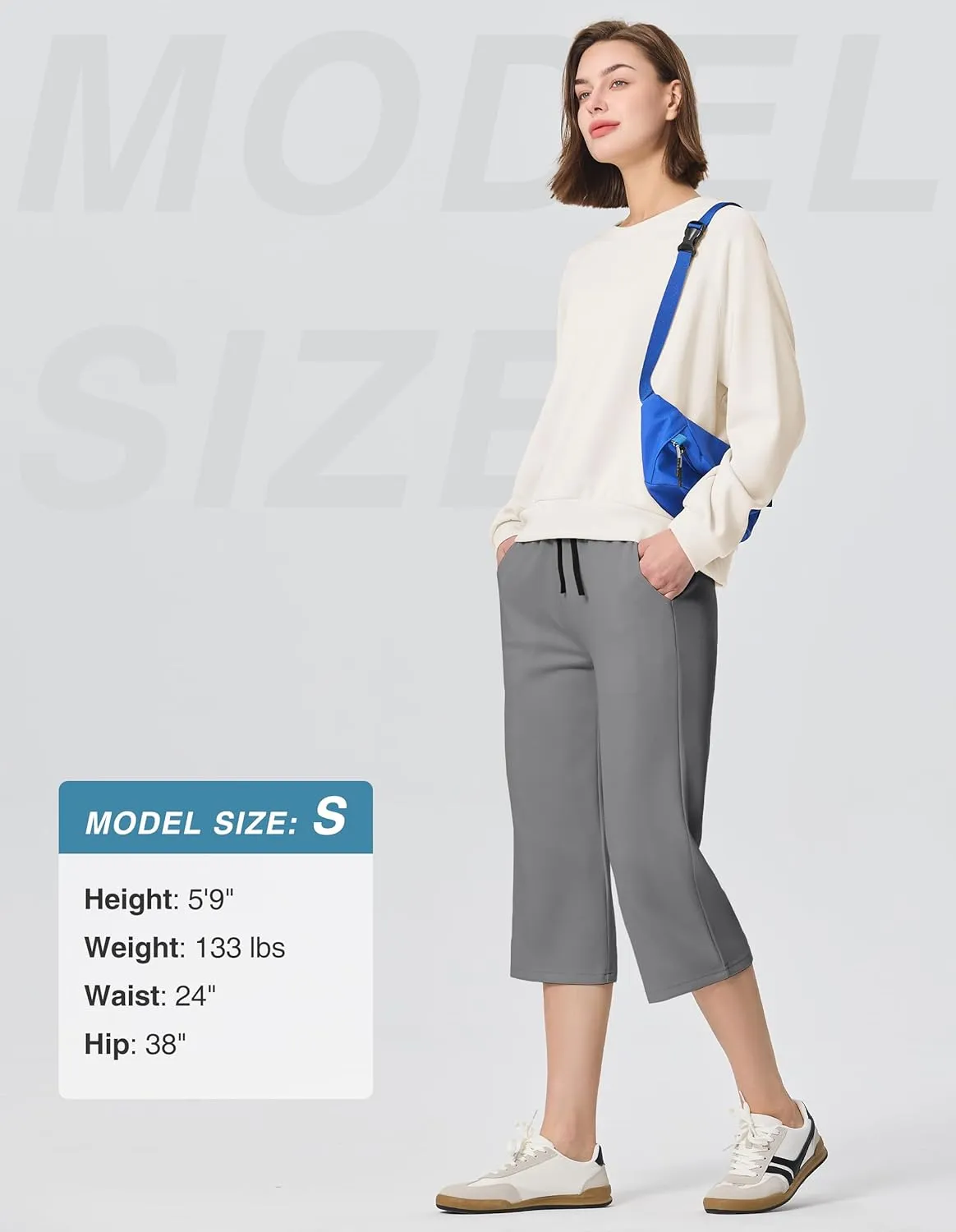 SPECIALMAGIC Sweatpants Women, Capri Pants for Women, Soft Wide Leg Pajama Pants for Yoga Sports Running