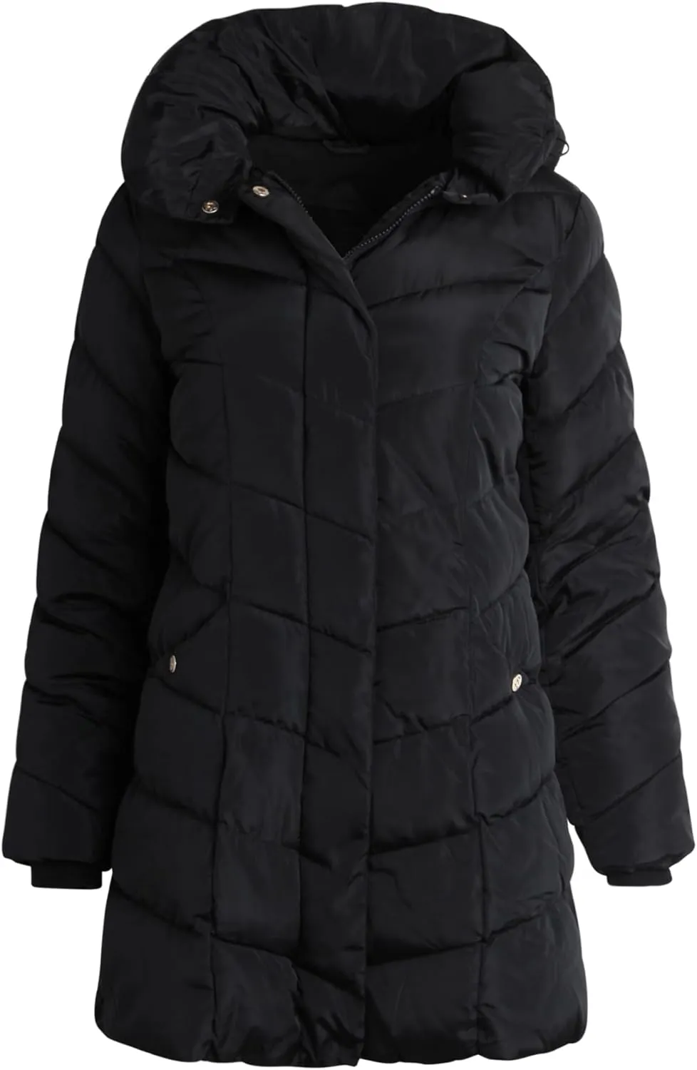 Steve Madden Women's Insulated Quilted Puffer Parka Winter Coat with Hood (S-XL)