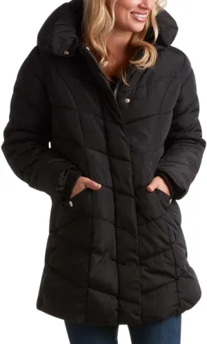 Steve Madden Women's Insulated Quilted Puffer Parka Winter Coat with Hood (S-XL)