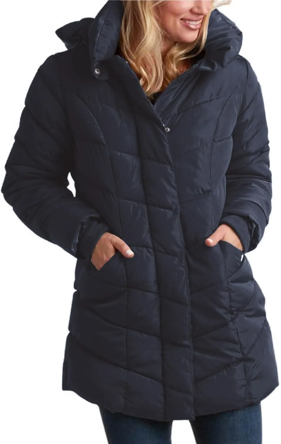 Steve Madden Women's Insulated Quilted Puffer Parka Winter Coat with Hood (S-XL)