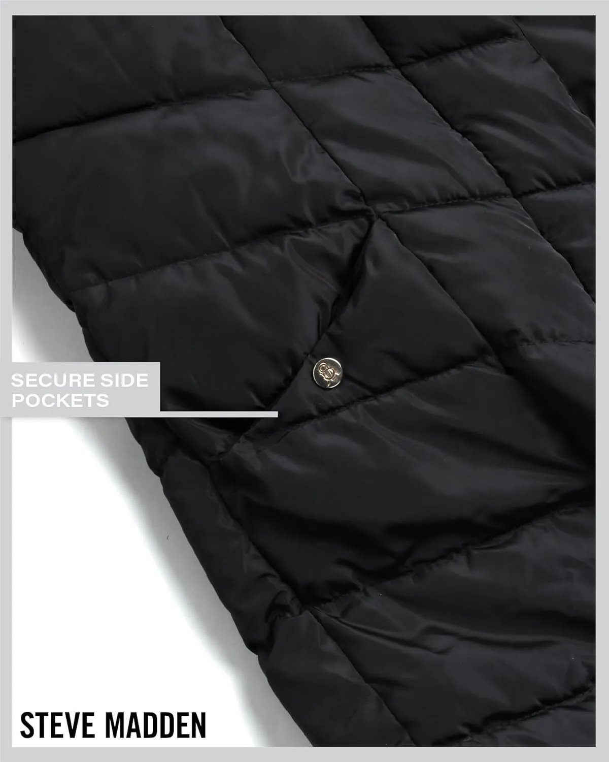 Steve Madden Women's Insulated Quilted Puffer Parka Winter Coat with Hood (S-XL)