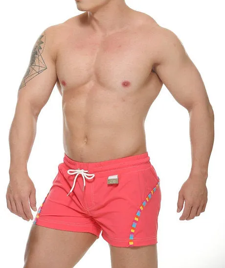 STUD Zeke 4" swim beach short pink