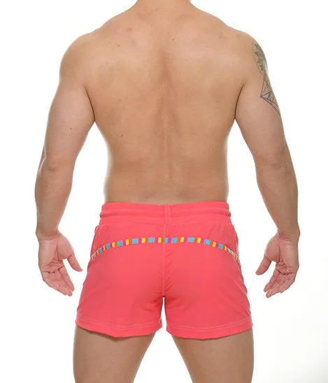 STUD Zeke 4" swim beach short pink
