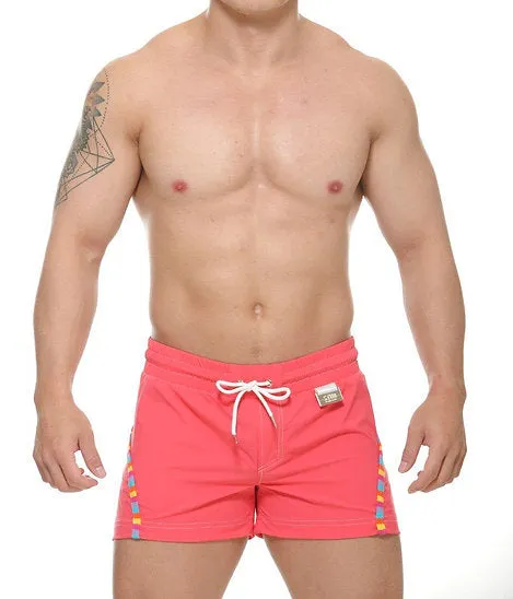 STUD Zeke 4" swim beach short pink