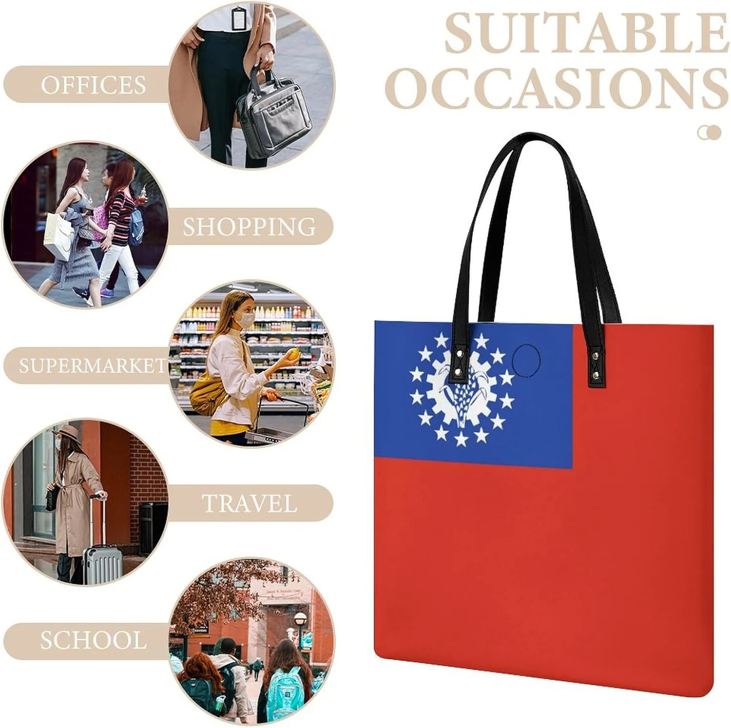 Stylish Congo Flag Women's Hobo Bag Elegant Leather Tote for Travel and Daily Essentials