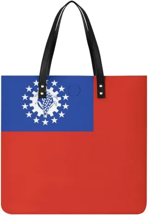 Stylish Congo Flag Women's Hobo Bag Elegant Leather Tote for Travel and Daily Essentials