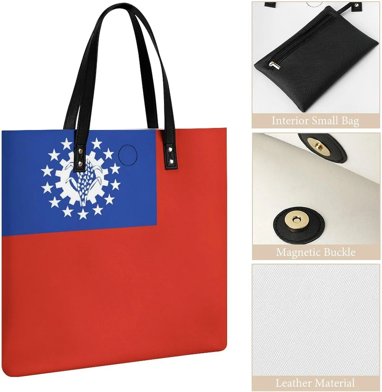 Stylish Congo Flag Women's Hobo Bag Elegant Leather Tote for Travel and Daily Essentials