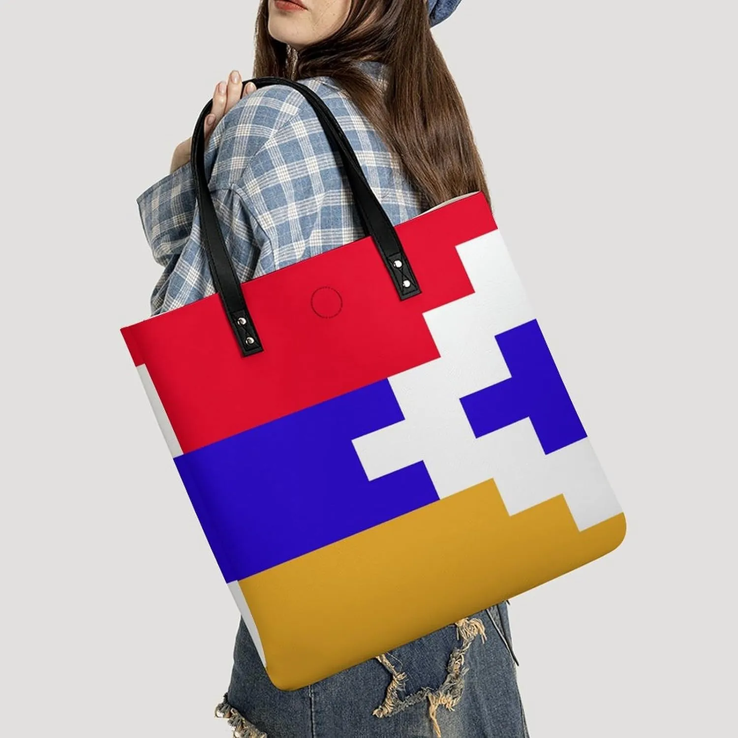 Stylish Congo Flag Women's Hobo Bag Elegant Leather Tote for Travel and Daily Essentials