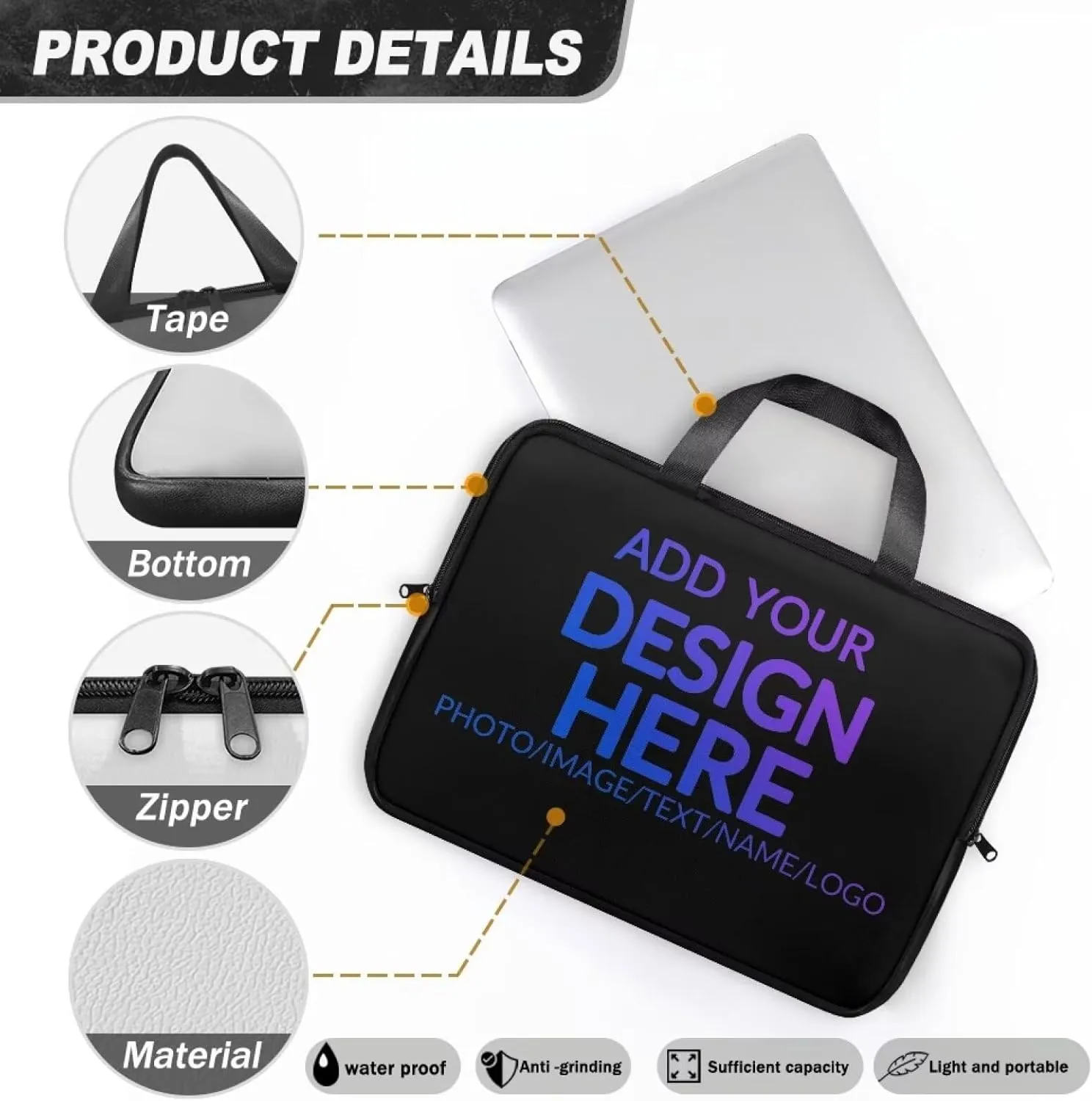 Stylish Laptop Messenger Bag,15In/15.6In/17In/17.3In Laptop Tote Bag,Laptop Case