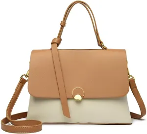 Stylish Leather Crossbody Bag for Women | Flap Shoulder Purse | Fashionable Tote Satchel Handbag
