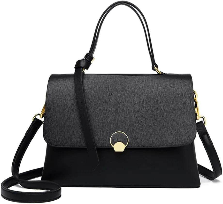 Stylish Leather Crossbody Bag for Women | Flap Shoulder Purse | Fashionable Tote Satchel Handbag