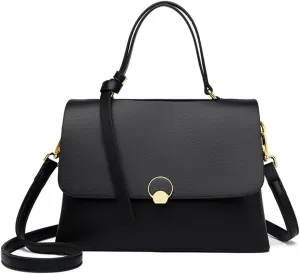 Stylish Leather Crossbody Bag for Women | Flap Shoulder Purse | Fashionable Tote Satchel Handbag