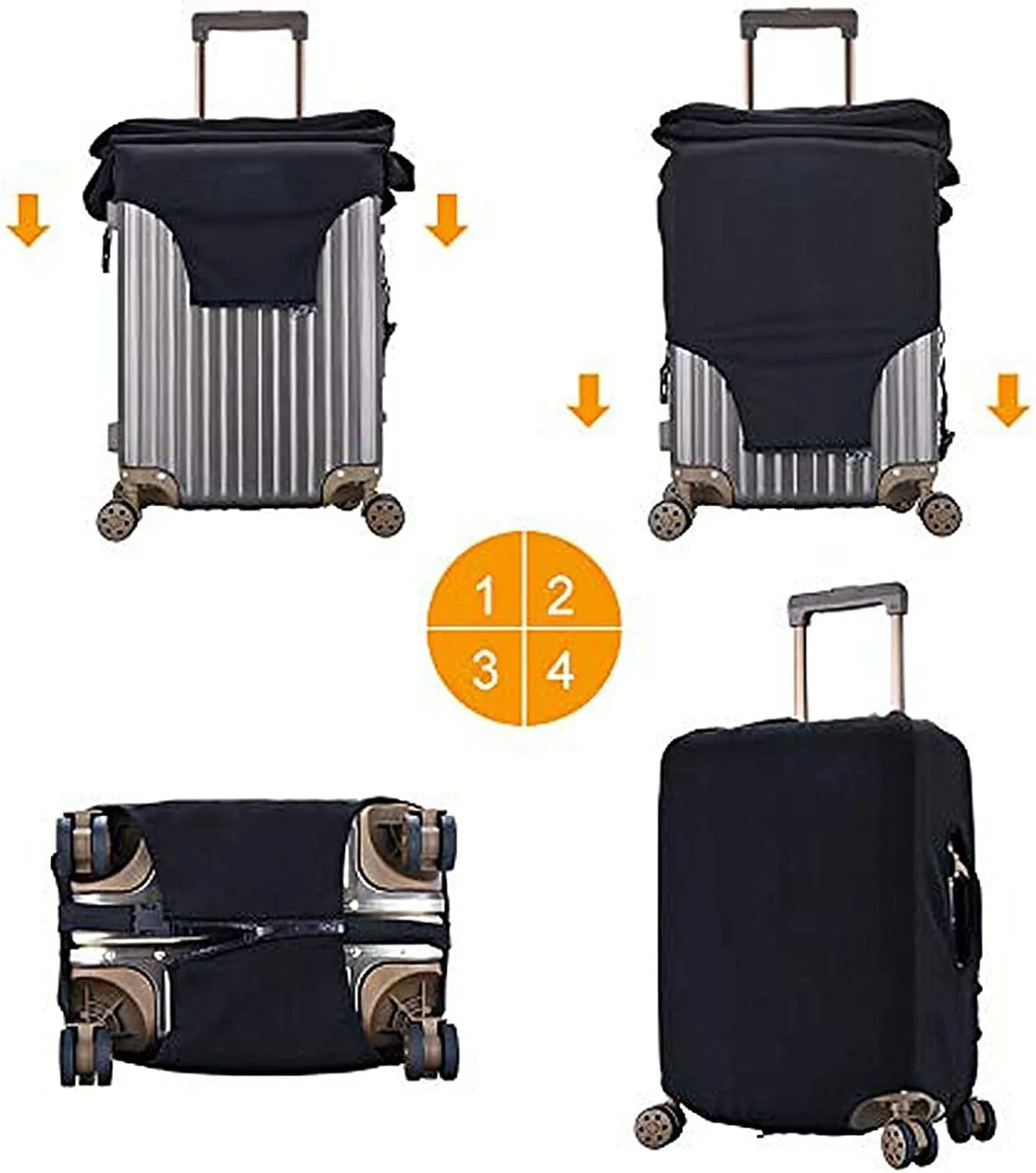 Stylish Musical Note Pattern Print Decorative Washable Luggage Cover Personalized Anti Scratch Suitcase Protector