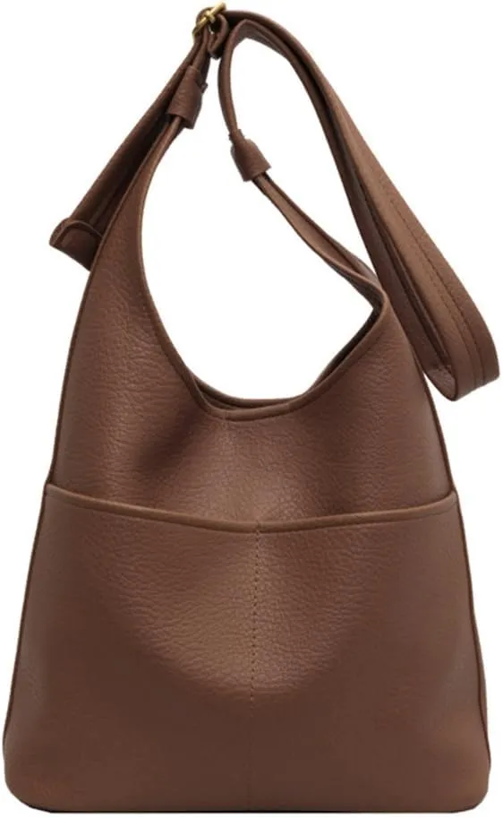 Stylish PU Bucket Bag for Women Large Capacity Purse and Shoulder Bag Handbags