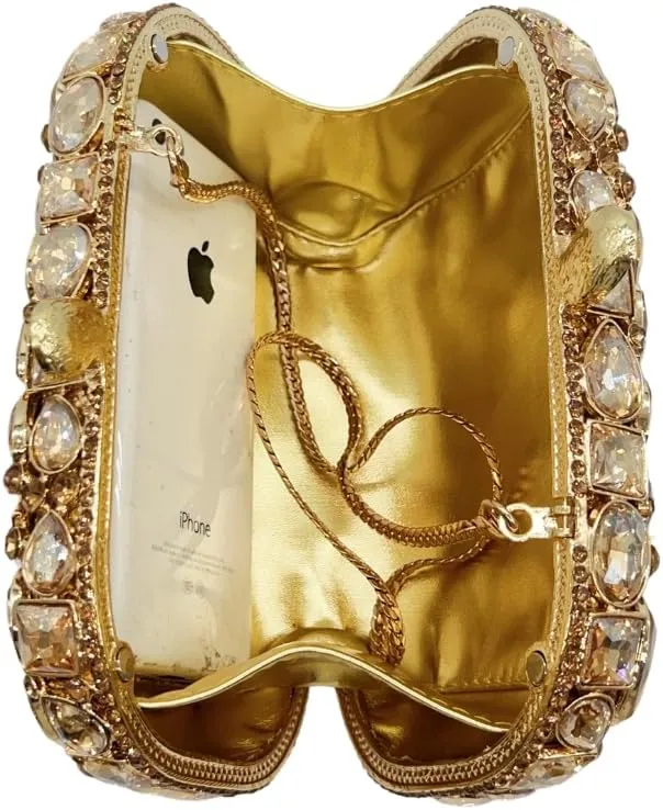 Stylish Women Crystal Evening Clutch Diamonds Handbag Rhinestone Clutch Bridal Purse for Cocktail Prom Party
