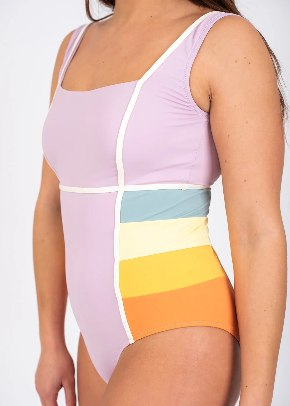 Sunrise Stripe One Piece Swimsuit