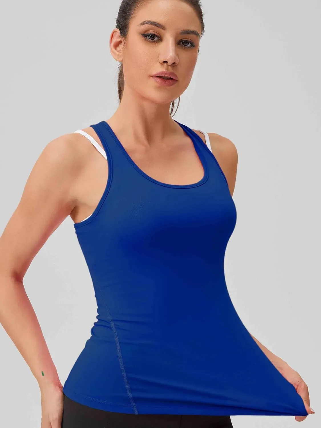 TAISIM Women's Racerback Athletic Workout Running Yoga Tank Tops