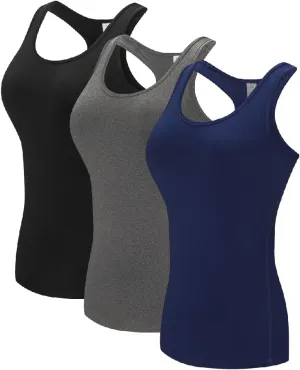TAISIM Women's Racerback Athletic Workout Running Yoga Tank Tops