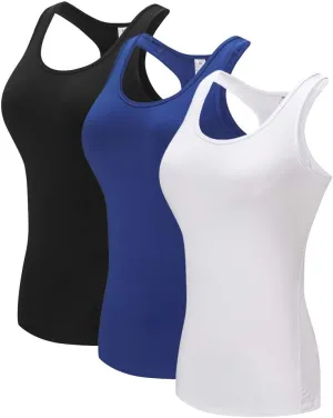 TAISIM Women's Racerback Athletic Workout Running Yoga Tank Tops